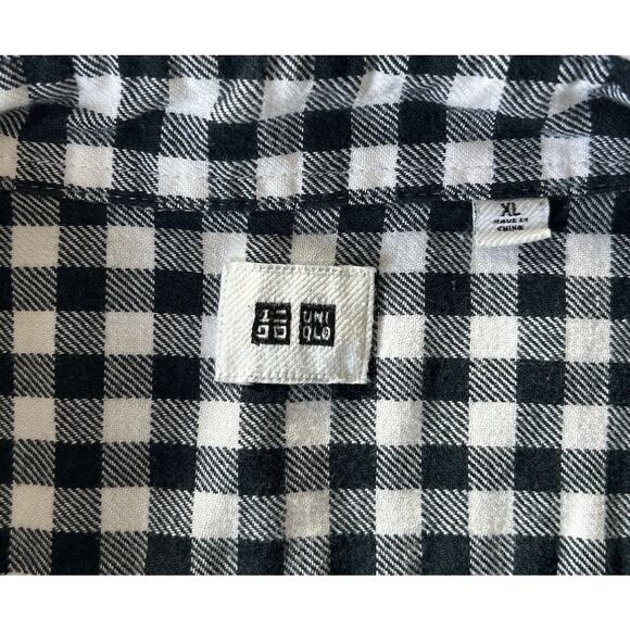 Uniqlo Women’s Size XL 100% Cotton Gingham‎ Button Up Shirt - Picture 6 of 7